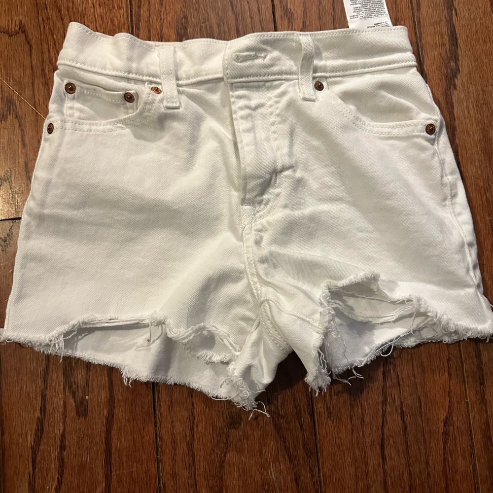 Levi's White Jean Shorts for Women